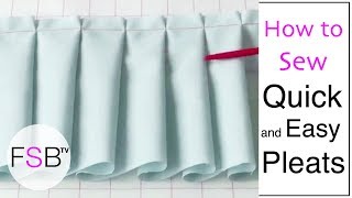 Quick and Easy Pleats [upl. by Staal]