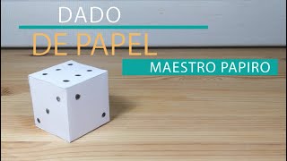 COMO HACER UN DADO DE PAPEL [upl. by Hathcock]