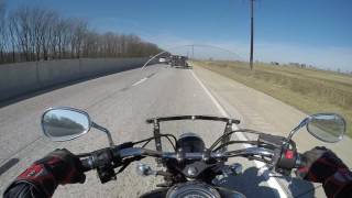 V star 1100 How it feels on highway srkcyclescom [upl. by Persas515]