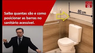 Como são a barras no sanitário acessível NBR 9050 [upl. by Asennav]