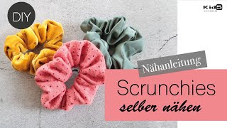 quotScrunchiequot Haargummis selber nähen  super easy Nähtutorial DIY [upl. by Aihsik170]