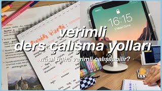 Nasıl Verimli Ders Çalışılır  Verimli Çalışma Teknikleri [upl. by Roselia]