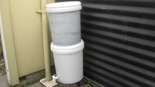 Survivalist Water Filter  Make A Bucket Sand amp Charcoal Bio filter [upl. by Deeas]