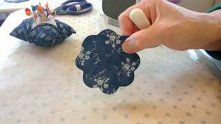 Applique Flowers turning edges using Freezer paper templates [upl. by Asiram]