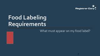 US FDA Food Labeling Rules  The New Normal [upl. by Assi]