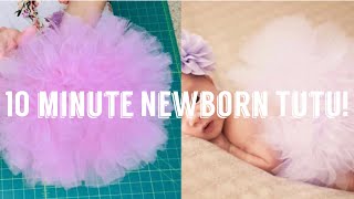 Easy Tutu in 10 Minutes Newborn Tutu DIY [upl. by Cochran]