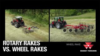 RAKES  MF ROTARY RAKES VS WHEEL RAKES [upl. by Nacim]