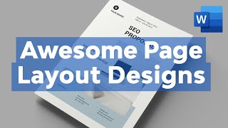 Make Awesome Page Layout Designs in Microsoft Word [upl. by Askari]