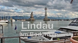 Bodensee  Lindau eine wunderschöne Altstadt mit Cafès und schönen Lädchen [upl. by Enneirb]