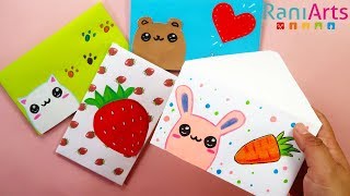 Cómo hacer SOBRES para tus cartas SIN PEGAMENTO Fácil  DIY  Easy ENVELOPES [upl. by Romina325]