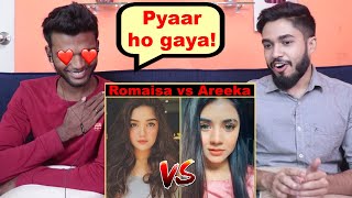 INDIANS react to Romaisa Khan Vs Areeka Haq  Tiktok Battle [upl. by Nostrebor]