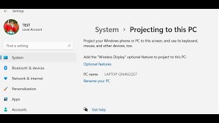 Fix Windows 11 Projecting To This PC Add The quotWireless Displayquot Optional Feature To Project This PC [upl. by Metts580]