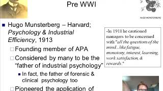 Topic 1 2 History of IO Psychology [upl. by Gensler553]