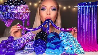 ASMR GALAXY HONEYCOMB PLANET GUMMI NERD ROPE GALAXY ROCKS JELLY NOODLES GALAXY CANDY MUKBANG 먹방 [upl. by Sitrik]