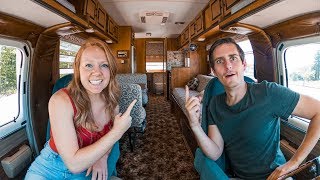 FULL TOUR of Our 1975 Vintage Camper Van RV PreRenovation [upl. by Tiernan306]