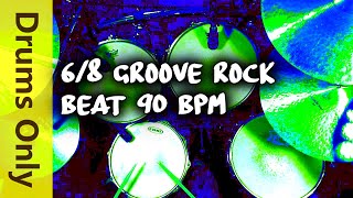 68 Groove Rock Drum Beat  90 BPM [upl. by Annaig]