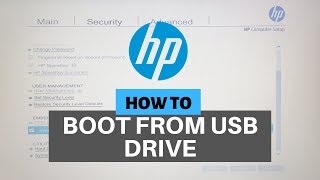 HP Laptop BIOS Settings to Boot Windows 10 11 from USB Flash Drive [upl. by Nydroj614]