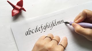 Italic Calligraphy Tutorial  Beginners Alphabet Demo [upl. by Yhtrod961]