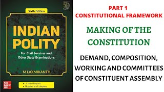 V3 Demand Composition Working and Comm of Constituent Assembly Indian Polity [upl. by Petey]