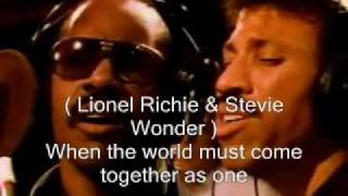 We are the world  USA Africa  singers name lyric [upl. by Nairehs539]