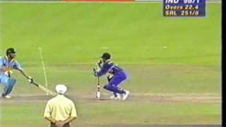 INDIA vs SRI LANKA 1996 WORLD CUP SEMI FINAL EDEN GARDENS KOLKATA IND INNINGS [upl. by Aneekas]