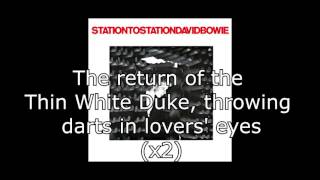 Station to Station  David Bowie  Lyrics [upl. by Ahsie8]