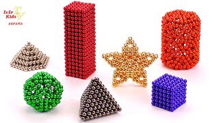 ASMR Jugar con bolas magnéticas Aprender formas geométricas Aprender colores para niños con Neocube [upl. by Clayborne]