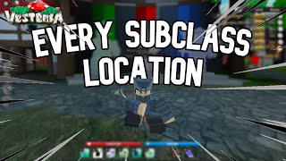 All Subclass Locations  Vesteria  Roblox [upl. by Schmitt661]