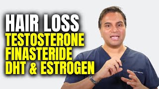 Hair Loss Testosterone DHT Finasteride and Estrogen How Does It All Fit Together [upl. by Nahtonoj]