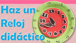 Cómo Hacer Un Reloj Didáctico Con Platos DesechablesTotalmente Creativos 🎨 [upl. by Etirugram]