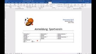 ➡️ Tutorial  WordFormulare Vorversionen erstellen 💻 [upl. by Grussing]