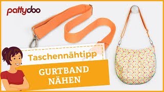 Taschen nähen 3 Gurtband amp Trageriemen und Taschengriffe [upl. by Ahsuas877]