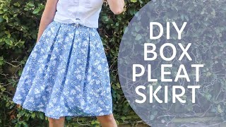 DIY Box Pleated Skirt  McCalls 6706 Sewing Tutorial [upl. by Aynad]