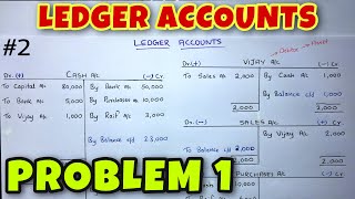 LEDGER Problem 1  Solved Example  Class 11  BCOM  CA Foundation [upl. by Mond]