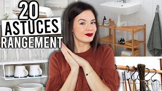 20 ASTUCES Rangement  Gain de place [upl. by Fleeta]