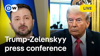 US President Trump and Ukraines President Zelenskyy hold press conference  DW News [upl. by Stephie]