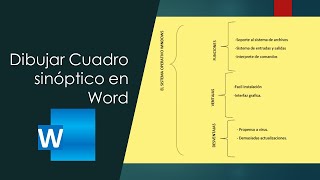 Dibujar Cuadro sinóptico en Word [upl. by Eimile403]