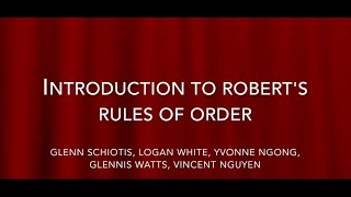 Basics of Roberts Rules [upl. by Ytsirt]