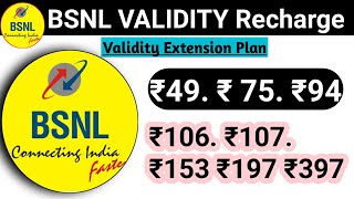 BSNL Validity Recharge  BSNL Validity Extension Plan  BSNL Plans  BSNL  Telecom Marketing [upl. by Newmann]