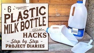 ★ 6 Plastic Milk Bottle Hacks Simple Useful amp Free Gardening Tools [upl. by Orpah]