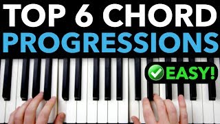 6 BEST Chord Progressions for Piano Beginners EASY [upl. by Ellessig479]