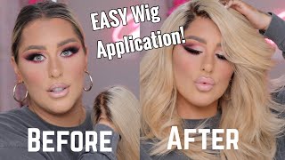 EASY HOW TO APPLY LACE WIGS TUTORIAL CHRISSPY [upl. by Ozzy]