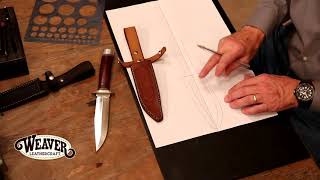 Leather Knife Sheath Instructions Chapter 1 Creating a Pattern [upl. by Hippel577]