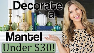 2019 Fall Mantel Decor Ideas ⚫ How to Decorate a Mantel  Farmhouse Mantel [upl. by Akinoj]