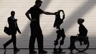 Exoskeleton helps paralyzed walk [upl. by Nyllek]