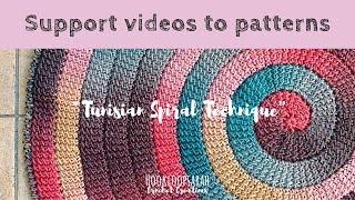 Tunisian Crochet Spiral Technique [upl. by Yrollam74]