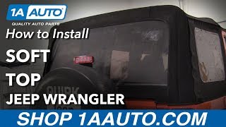 Jeep Wrangler Soft Top Installation [upl. by Ahsinelg]