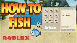 HOW TO FISHING and GET FISH ISLANDS ROBLOX [upl. by Delorenzo862]