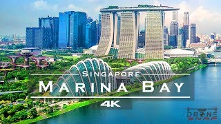 Marina Bay Singapore 🇸🇬  by drone 4K [upl. by Aicxela172]