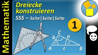 Dreiecke konstruieren 1  SSS  Rueff [upl. by Willetta]